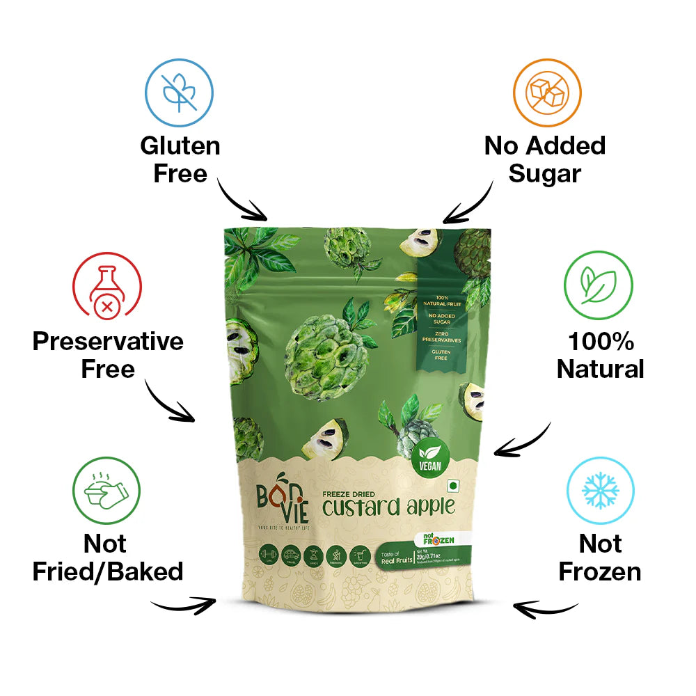 Bonvie Freeze Dried Custard Apple - 20 grams