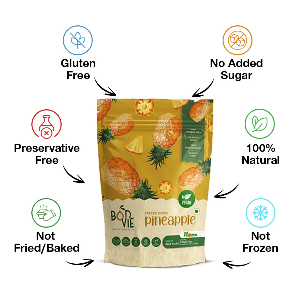 Bonvie Freeze Dried Pineapple - 20 grams