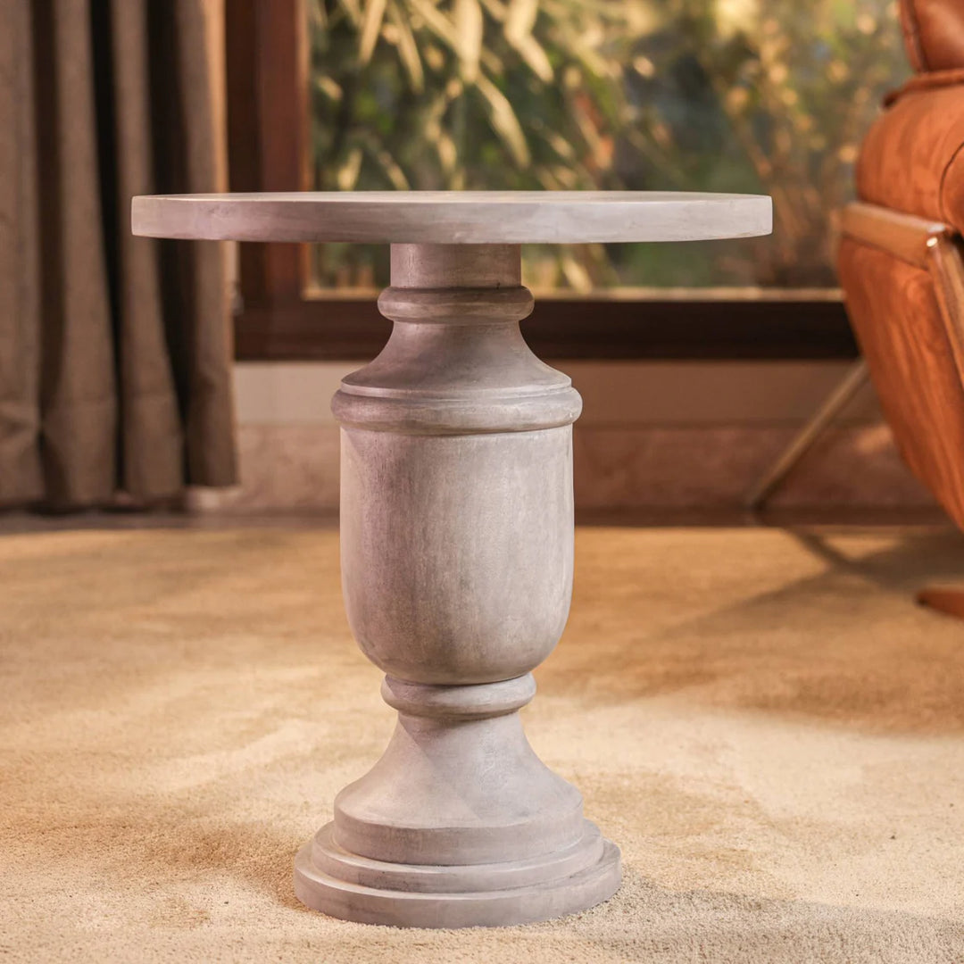 Ireka Homes Misty Wooden End Table – Handmade, Sustainable, Durable – Perfect for Living Rooms, Bedrooms, & Home Décor