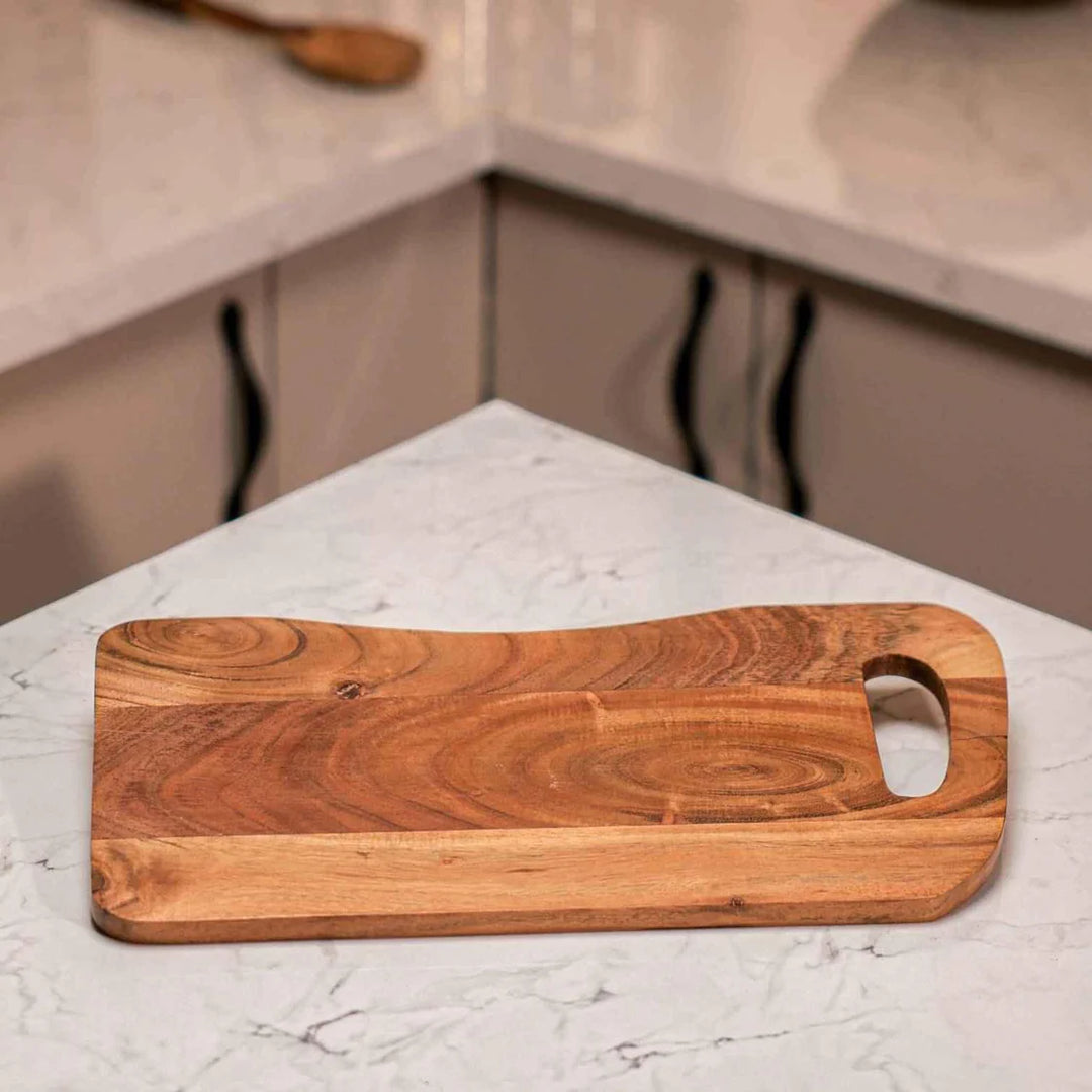 Ireka Homes Chopsta Acacia Wood Chopping Board - Handmade, Sustainable, Cut-Resistant - Perfect for Vegetables, Meat, Cheese & Serving