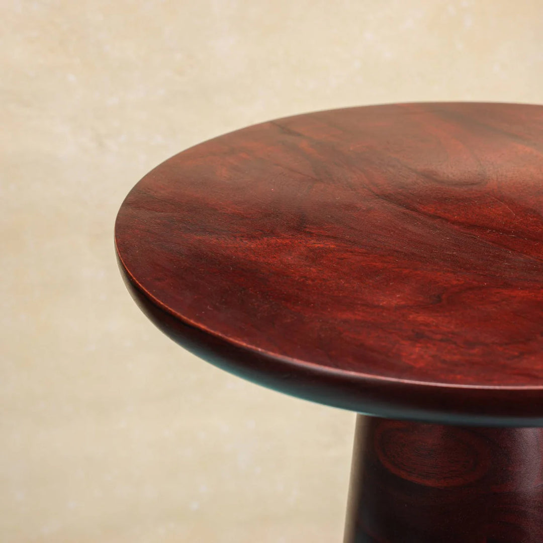 Ireka Homes Noir Wooden End Table – Handmade, Sustainable, Durable – Perfect for Living Rooms, Bedrooms, & Home Décor
