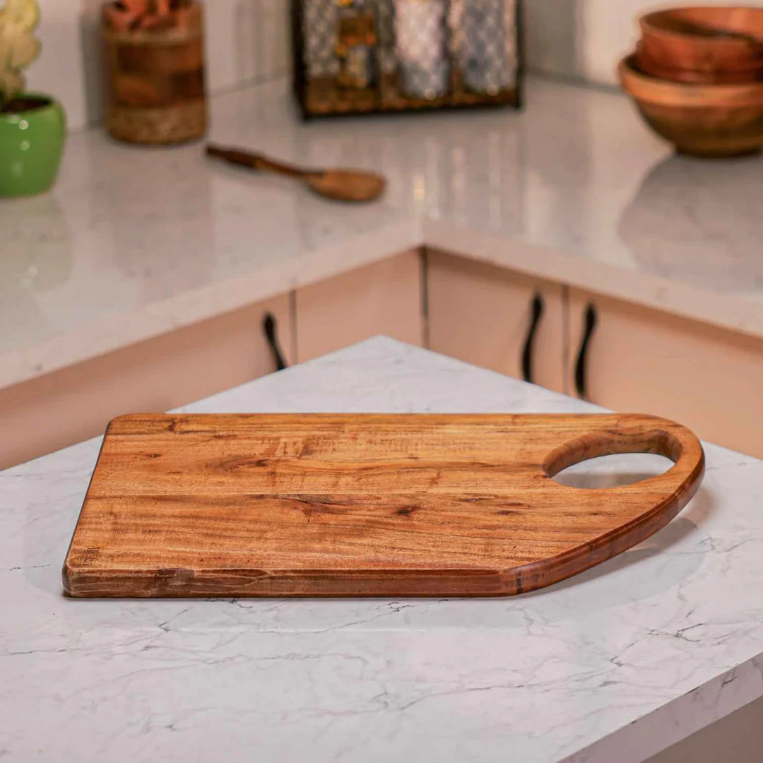 Ireka Homes Minze Acacia Wood Chopping Board - Handmade, Sustainable, Cut-Resistant - Perfect for Vegetables, Meat, Cheese & Serving