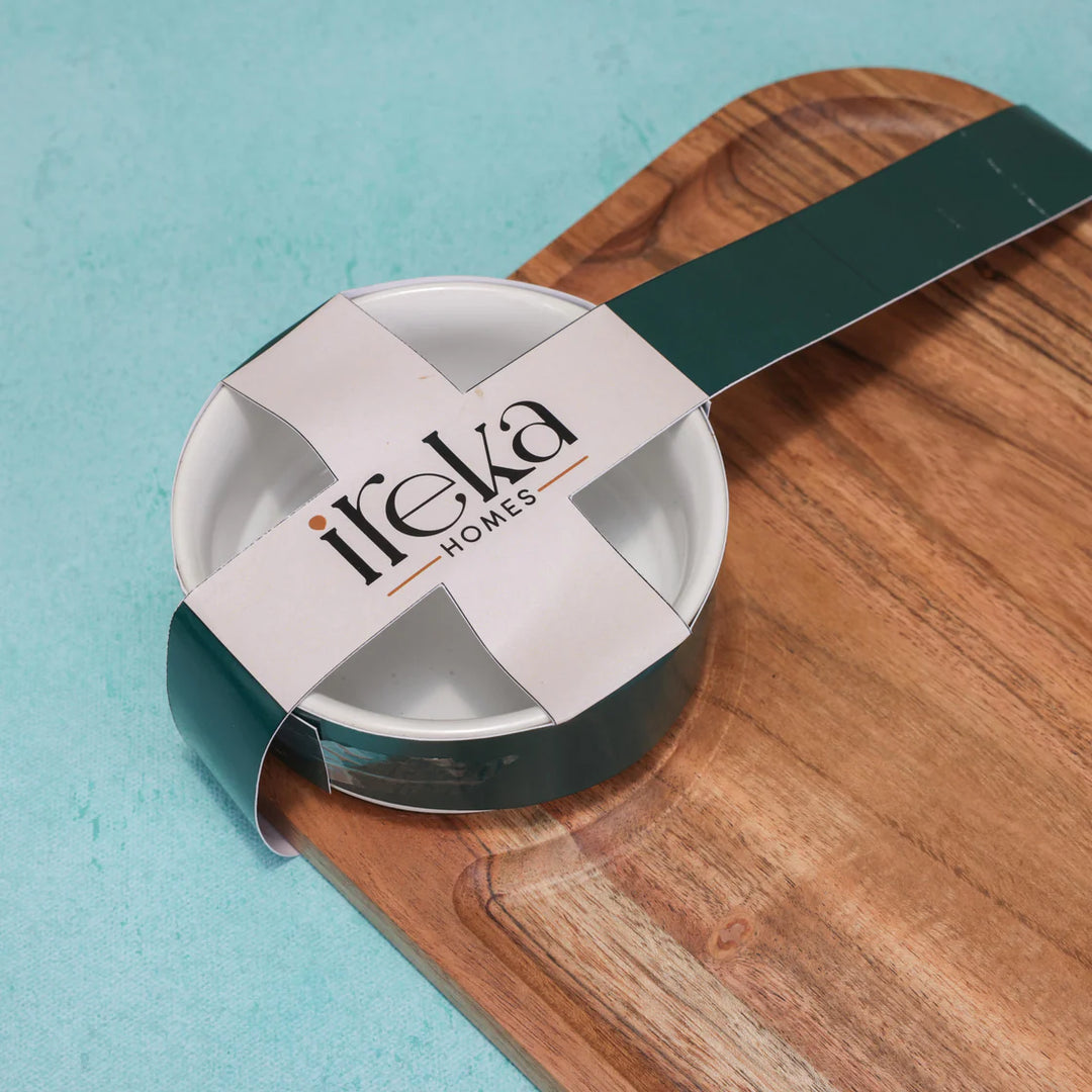 Ireka Homes Squadip Chip and Dip Platter – Handcrafted Acacia Wood Snack Tray with Ceramic Bowl – Stylish Platter for Chips, Crackers, and Dips (13.5x10x2.25 inches)