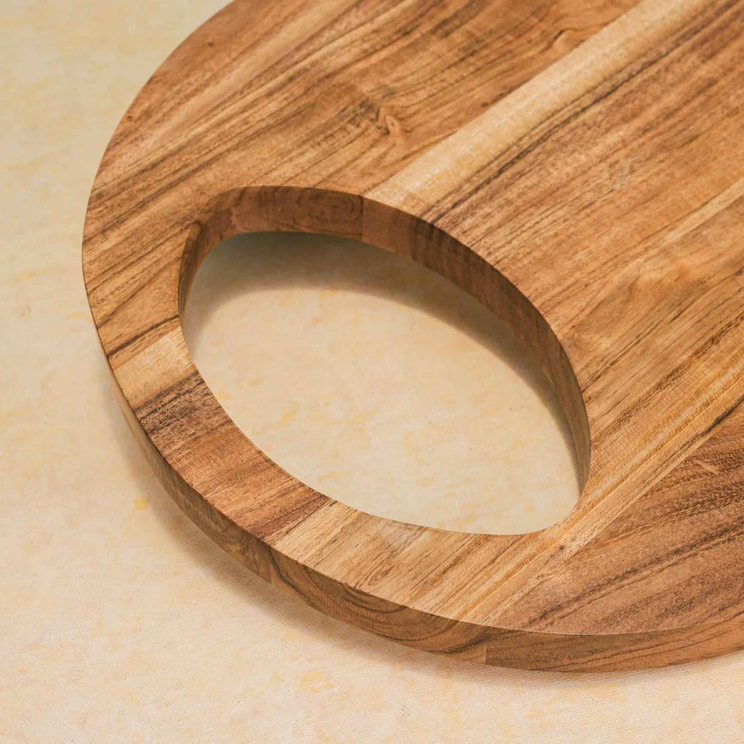 Ireka Homes Prepster Acacia Wood Chopping Board - Handmade, Sustainable, Cut-Resistant - Perfect for Vegetables, Meat, Cheese & Serving