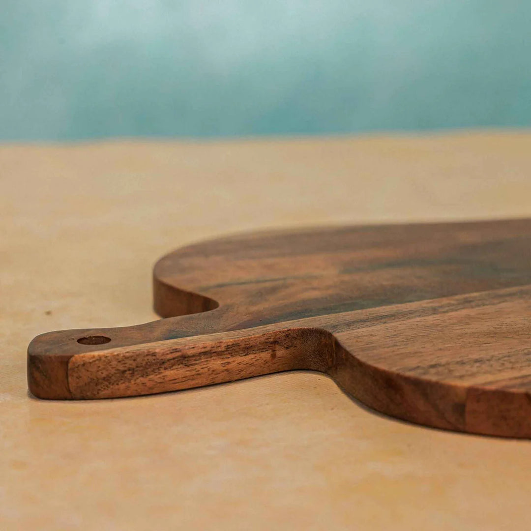 Ireka Homes Multi-Purpose Harvest Serving Boards - Premium Acacia Wood Boards - Decorative Kitchen Boards for Serving Snacks, Appetizers, and Cheese (Set of 4)