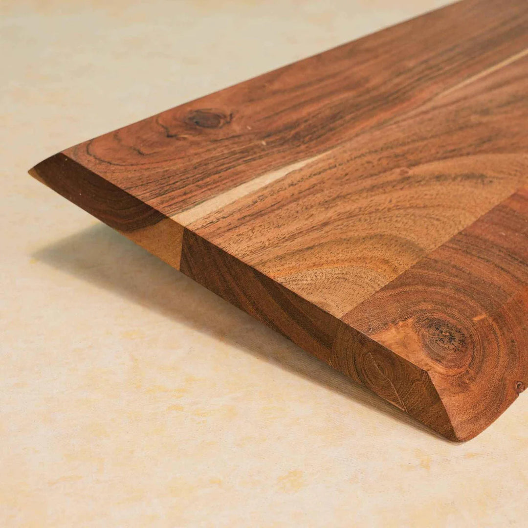 Ireka Homes Dize Acacia Wood Chopping Board - Handmade, Sustainable, Cut-Resistant - Perfect for Vegetables, Meat, Cheese & Serving