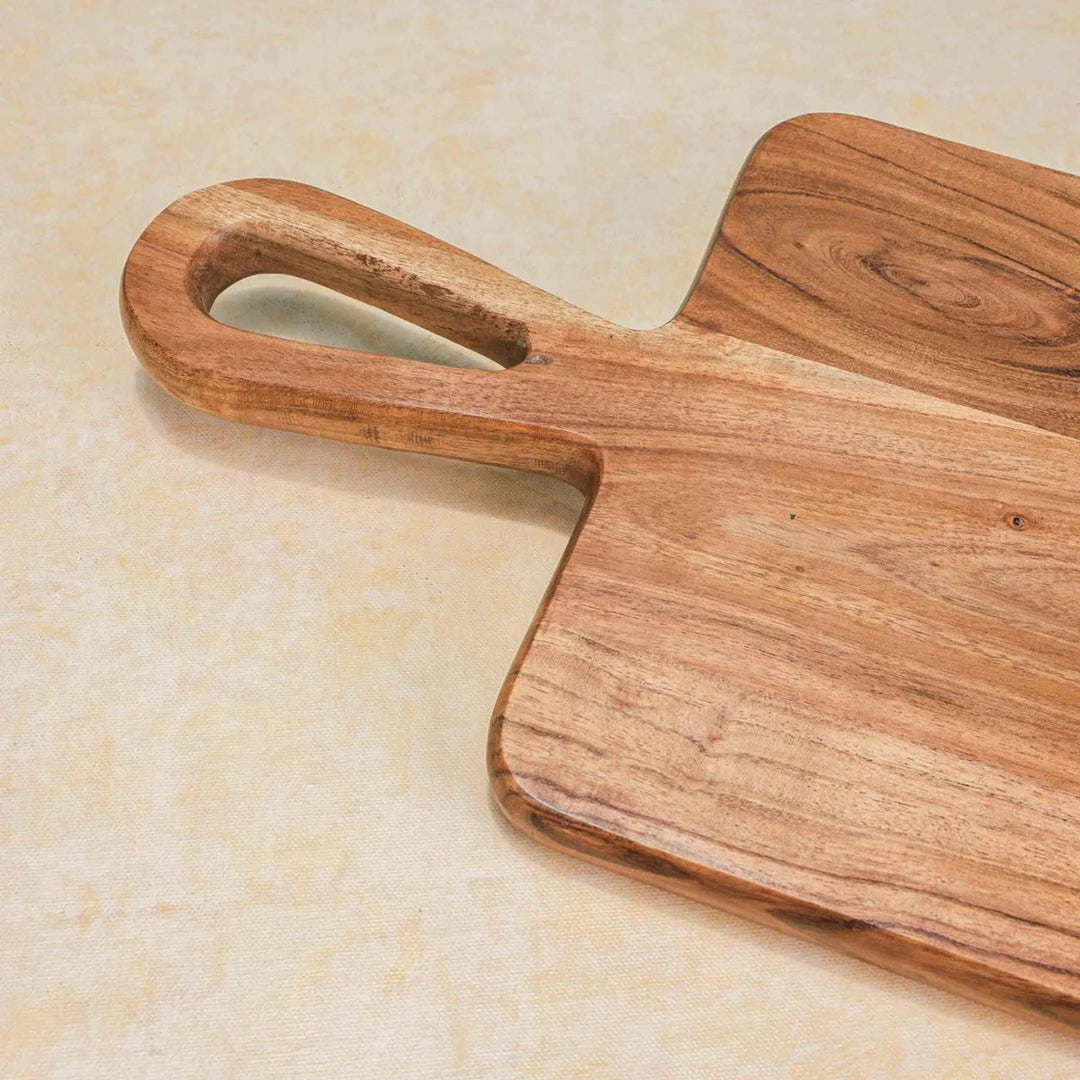 Ireka Homes Carvex Acacia Wood Chopping Board - Handmade, Sustainable, Cut-Resistant - Perfect for Vegetables, Meat, Cheese & Serving