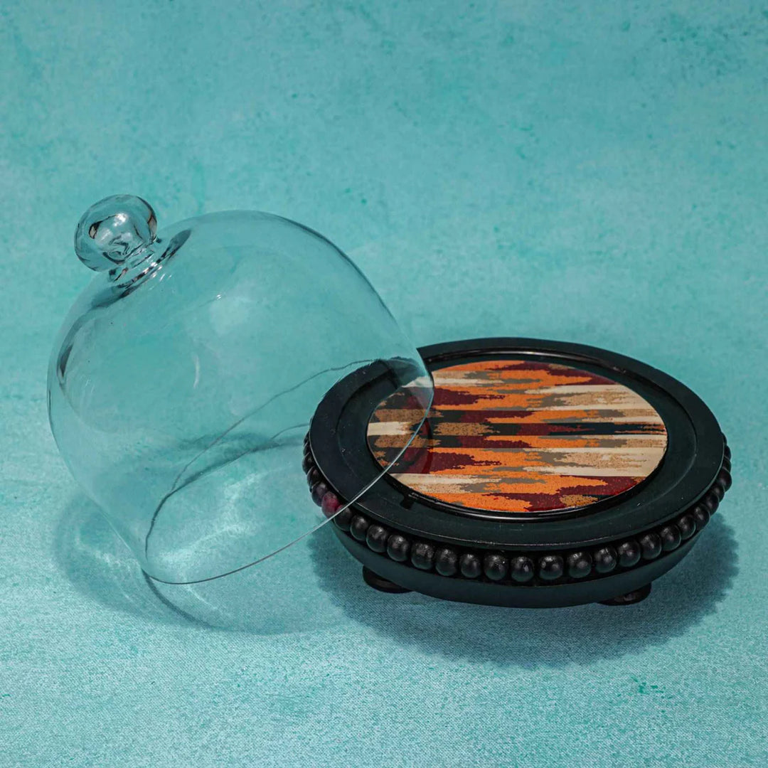 Ireka Homes Sweet Spot Acacia Wood Cake Stand with Glass Dome – Handmade, Sustainable, Foodsafe – Perfect for Cakes, Fruits, and Snacks