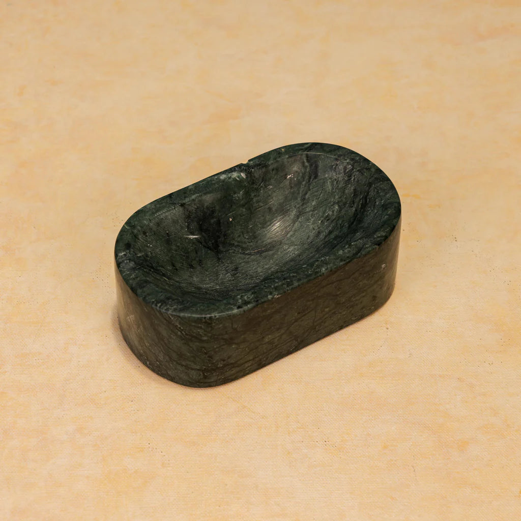 Ireka Homes Grindini Marble Mortar & Pestle Set – Handcrafted Green Stone Mortar with Ergonomic Pestle – Ideal for Spices, Herbs, Nuts & More (6x3.5x3.5 inches)