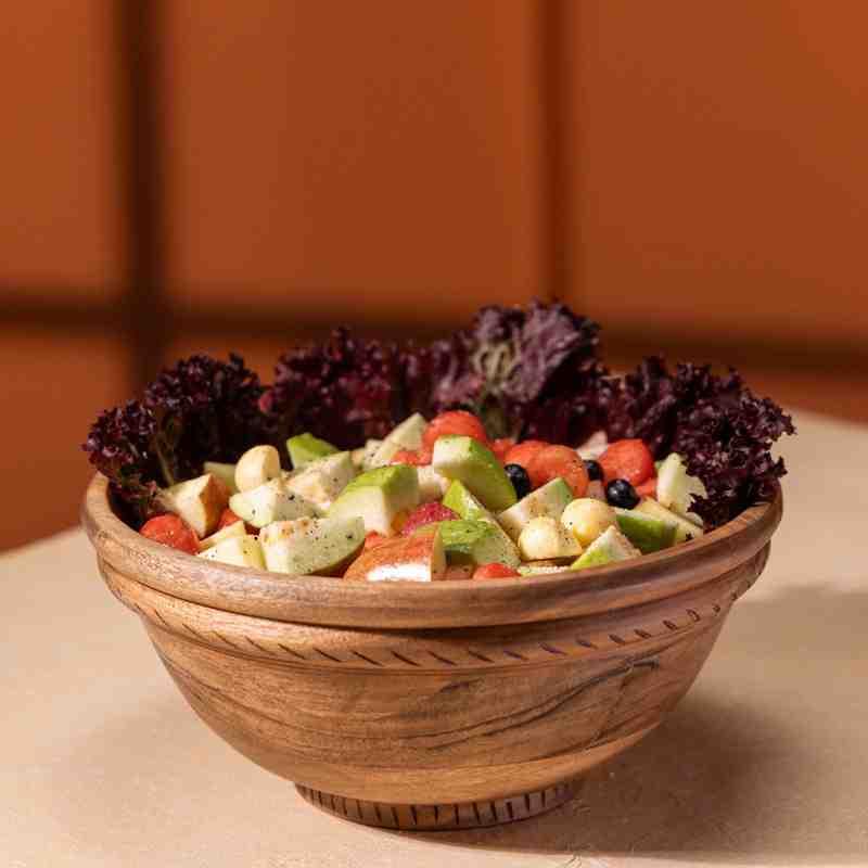 Ireka Homes Handcrafted Annapurna Serving Bowls - Multipurpose Acacia Wood Bowls - Durable Bowls for Serving Food, Snacks, and Desserts (10 inches)