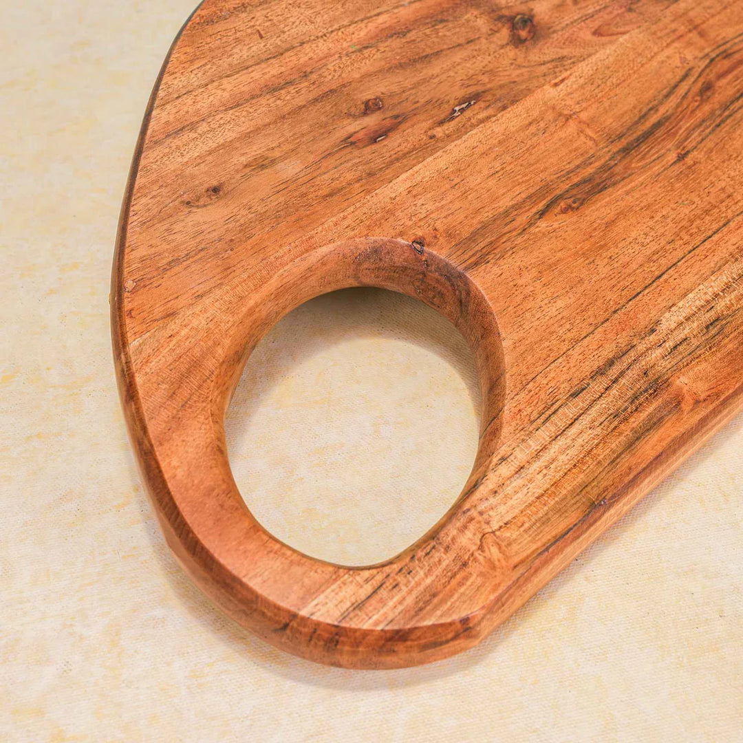 Ireka Homes Minze Acacia Wood Chopping Board - Handmade, Sustainable, Cut-Resistant - Perfect for Vegetables, Meat, Cheese & Serving