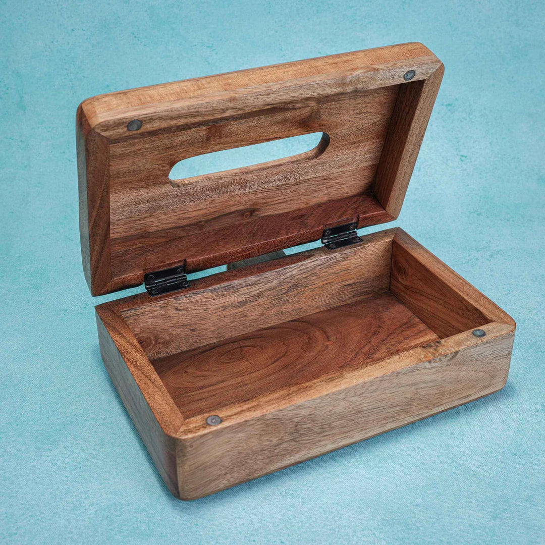 Ireka Home HoldnFold Tissue Box | Sustainable Napkin & Tissue Paper Holder | Eco-Friendly Tabletop Organizer for Dining Table & Kitchen