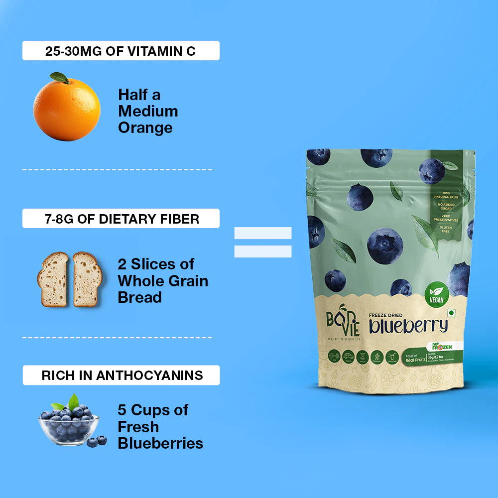 Bonvie Freeze Dried Blueberries - 20 grams
