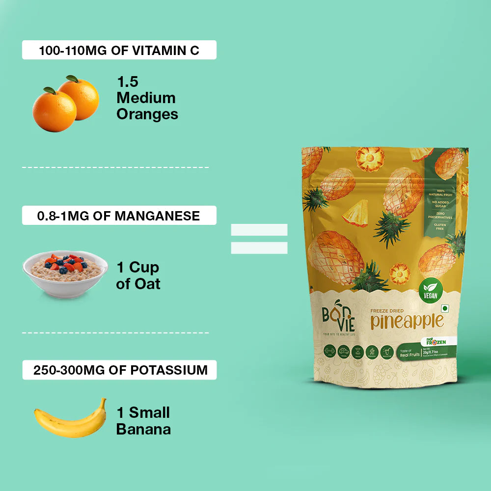 Bonvie Freeze Dried Pineapple - 50 grams
