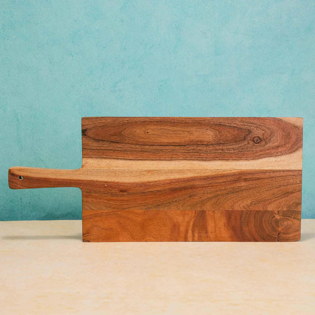 Ireka Homes Dize Acacia Wood Chopping Board - Handmade, Sustainable, Cut-Resistant - Perfect for Vegetables, Meat, Cheese & Serving