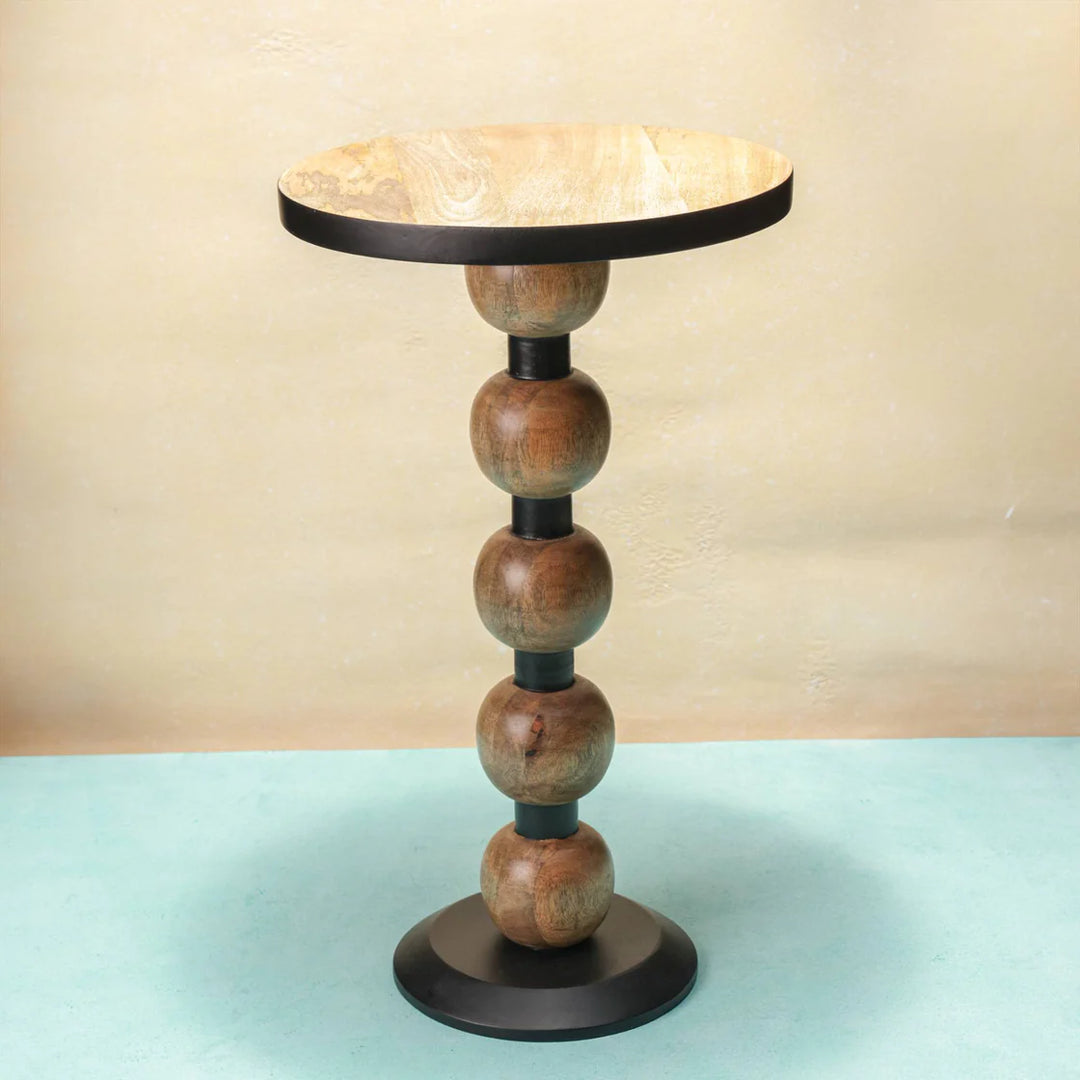 Ireka Homes Pearl Wooden End Table – Handmade, Sustainable, Durable – Perfect for Living Rooms, Bedrooms, & Home Décor