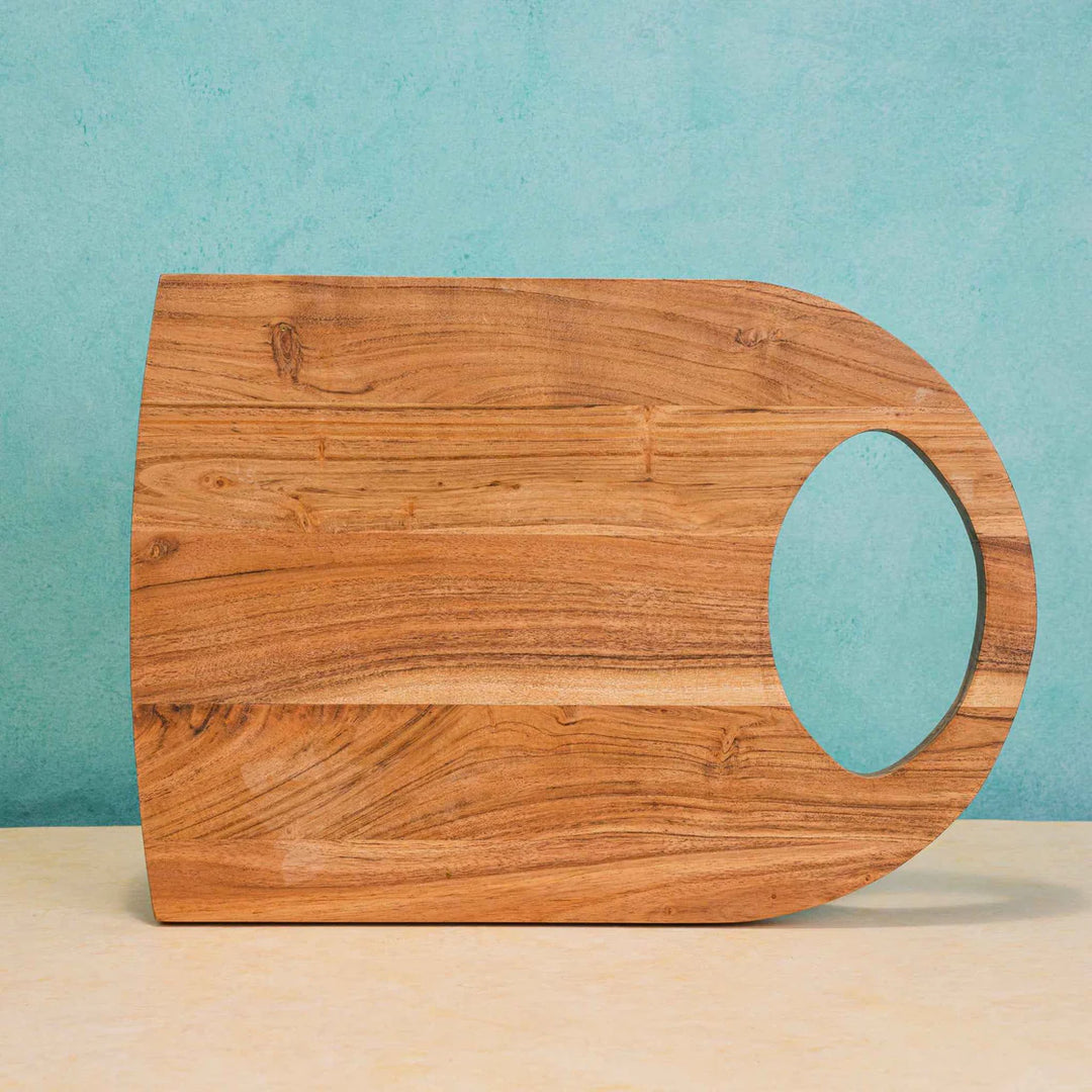 Ireka Homes Prepster Acacia Wood Chopping Board - Handmade, Sustainable, Cut-Resistant - Perfect for Vegetables, Meat, Cheese & Serving