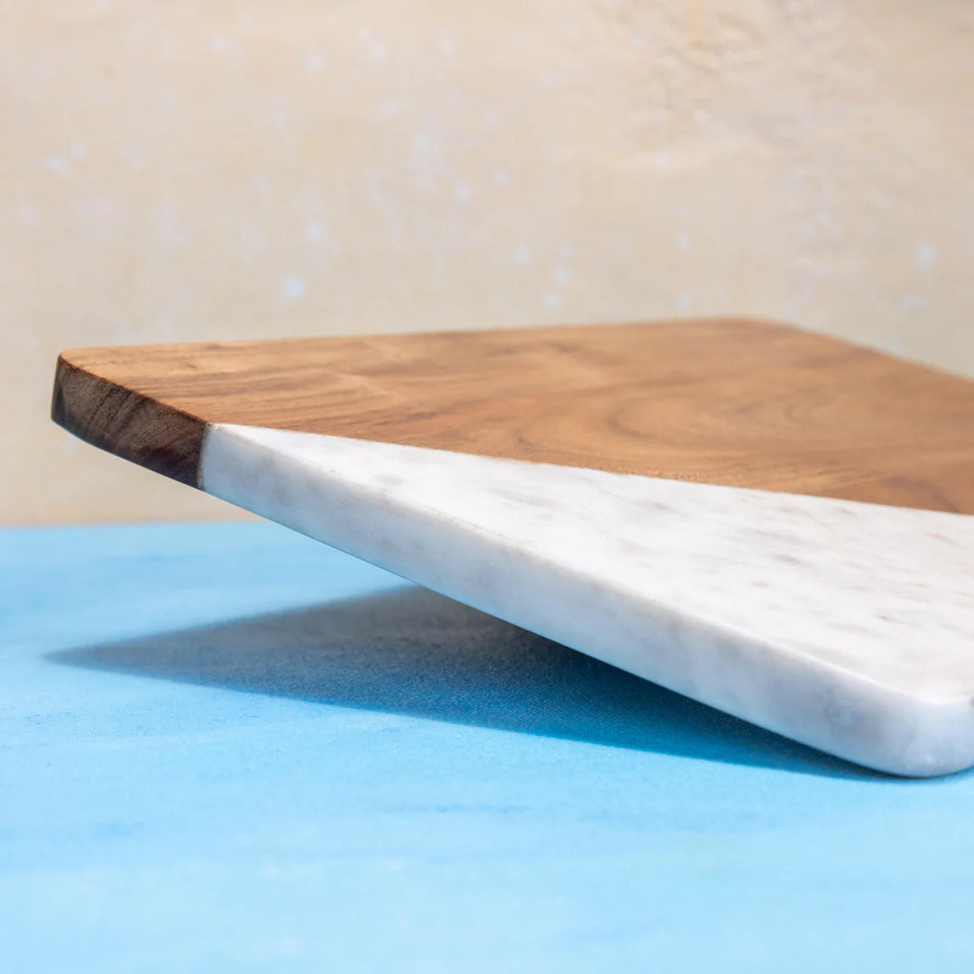 Ireka Homes Multi-Purpose Stonewood Chopping Board – Premium Acacia Wood Board – Antibacterial & Durable Kitchen Board for Chopping and Serving Food, Drinks, and Cheese (12 x 8 x 0.59 inches)