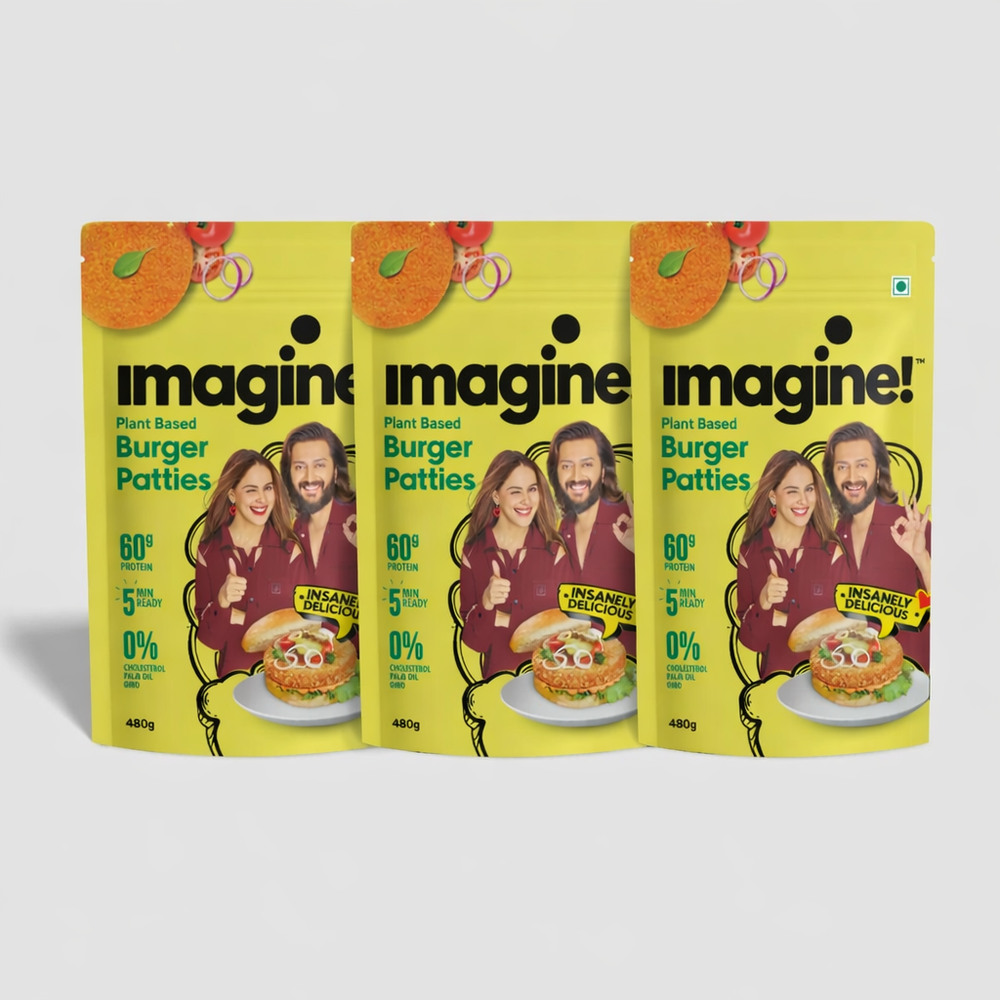 Imagine Burger Patties - Pack of 3x480g.