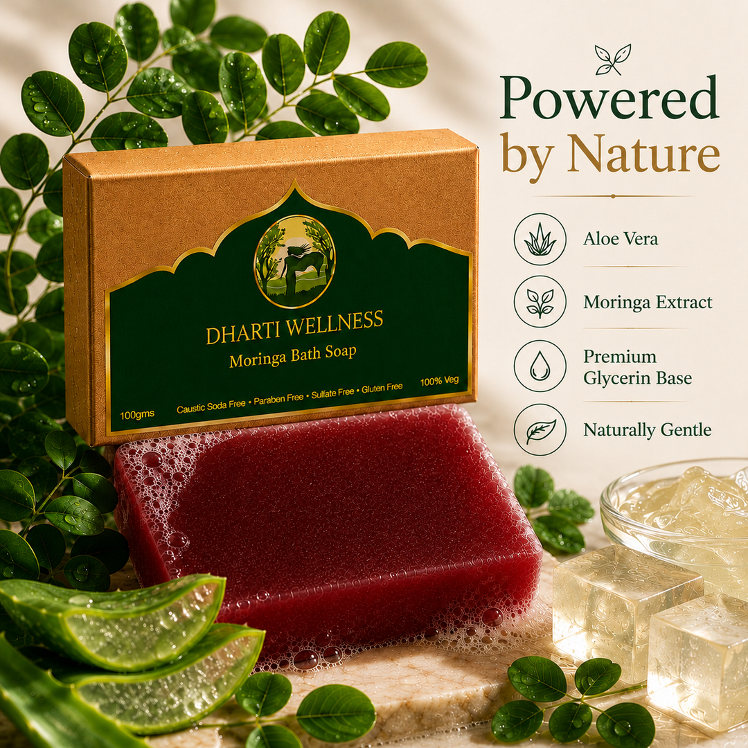 Moringa Bath Soap -  | Organic | Natural | Caustic - Soda Free | Dry Itchy Skin | Hydrating | Stress Relief