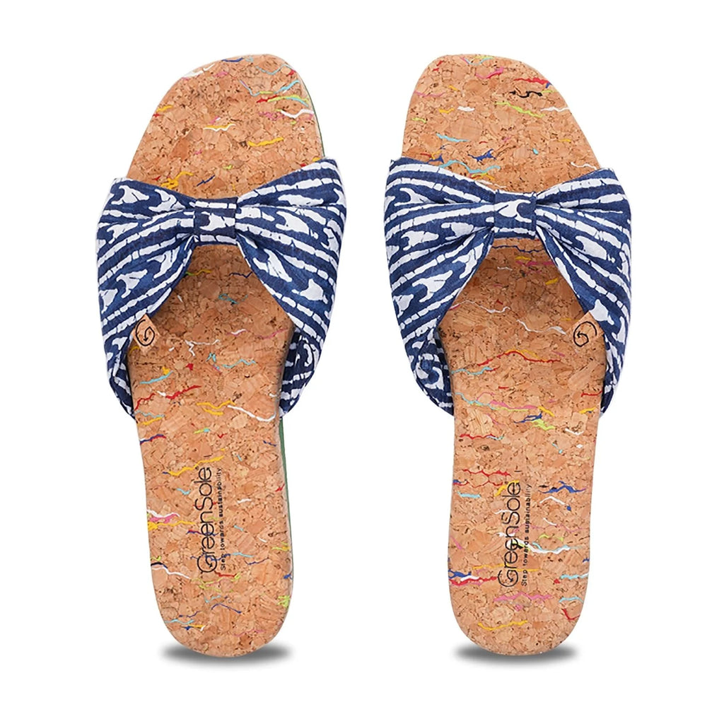 Greensole indigo wave womens sandal flip flop