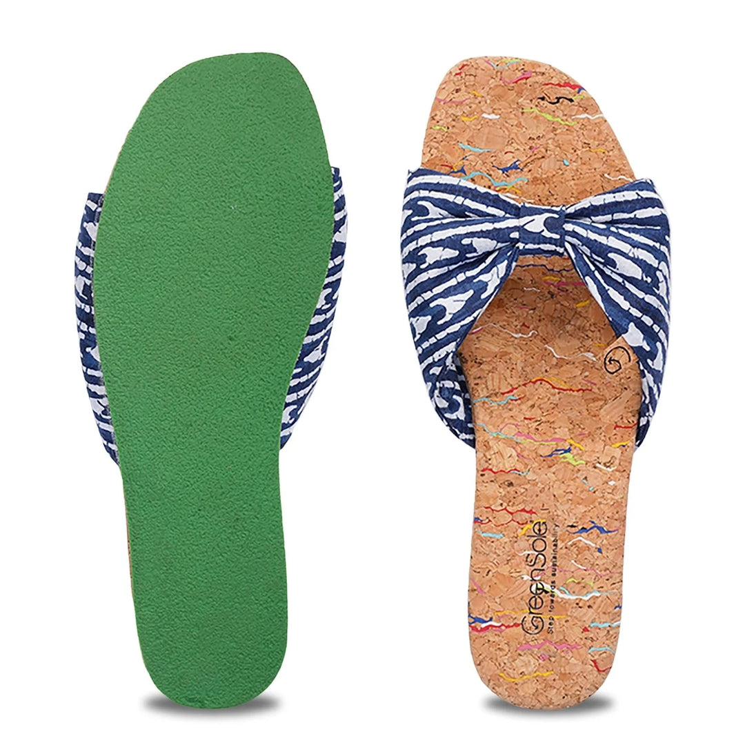 Greensole indigo wave womens sandal flip flop