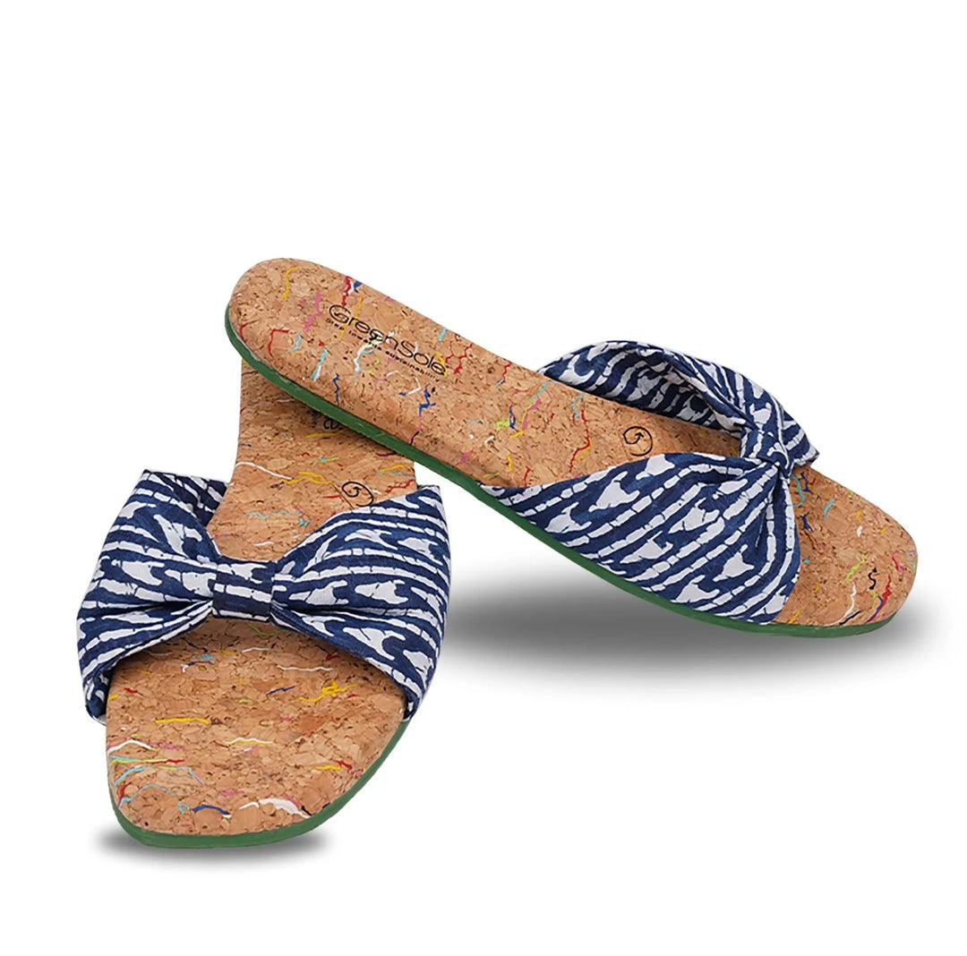 Greensole indigo wave womens sandal flip flop