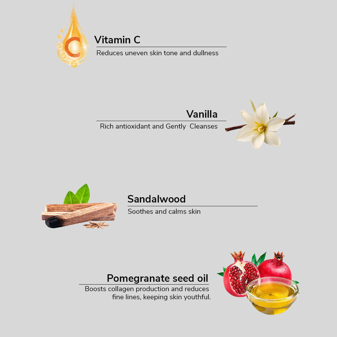 FreshLuxe Wood Myst Body Wash | Reduces Uneven Skin Tone & Dullness | Vanilla Scent