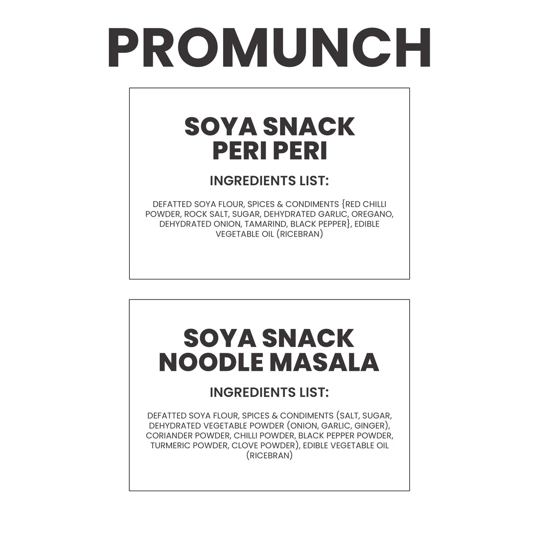 Dual Pack Protein Snacks (Noodle Masala, Peri Peri) 150gm x 2