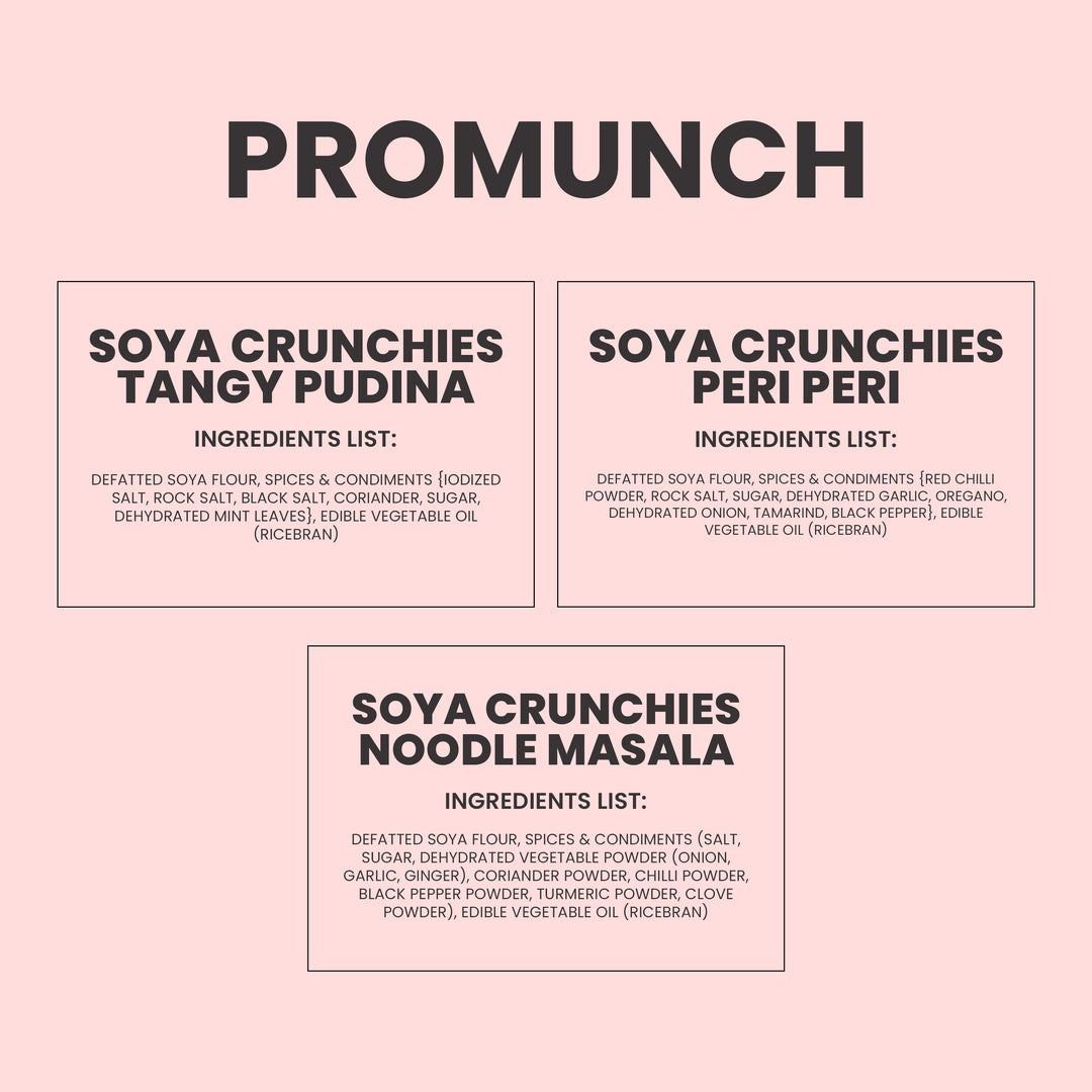 Variety Pack Protein Crunchies (Noodle Masala, Tangy Pudina, Peri Peri)-150gm x 3