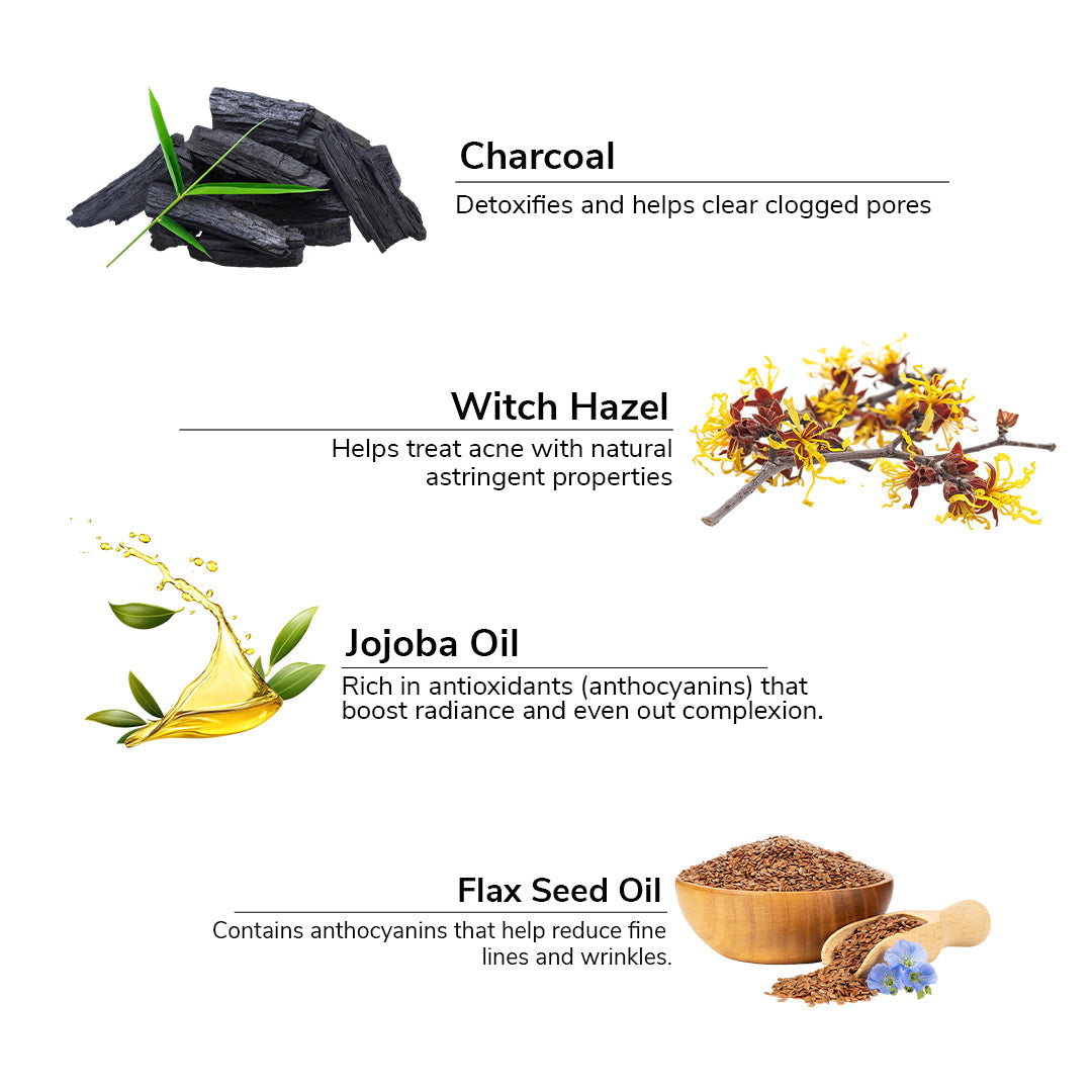 FreshLuxe Pollution Free Skin Combo | AYUSH-Approved | Charcoal, Vitamin C & Neem-Aloe Shampoo for clear and pollution-free skin.