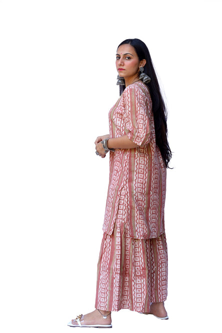 Ira Khadi Square Kurti and Sharara