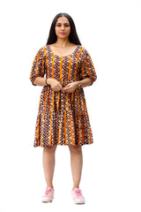 Agati Design Izna Golden Yellow Brown Tunic