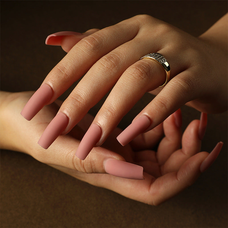 Matte Nude -  Medium Square - Press on Nails