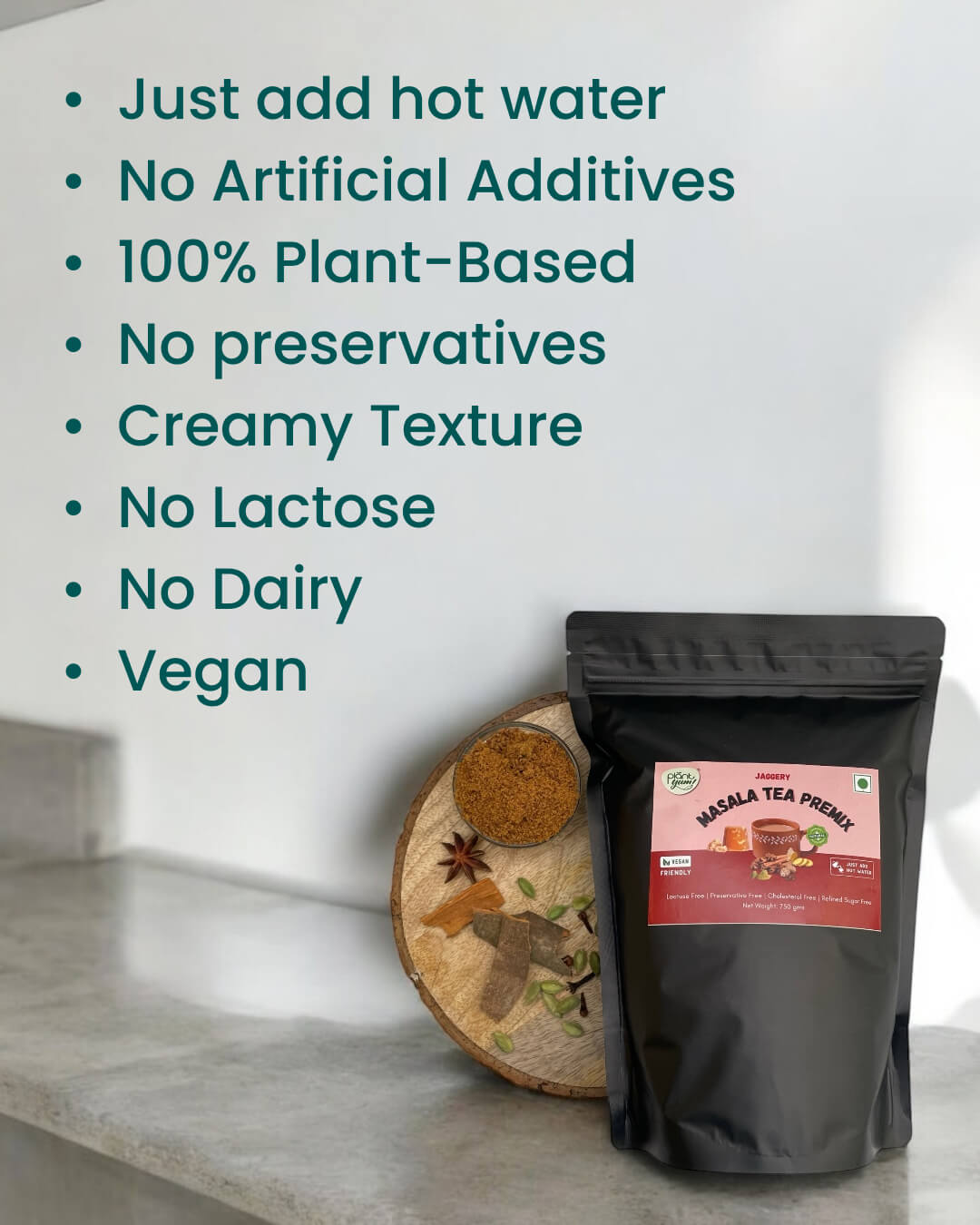 Jaggery Tea Premix - Masala - Authentic Indian Chai Super Saver Pack - 750gm