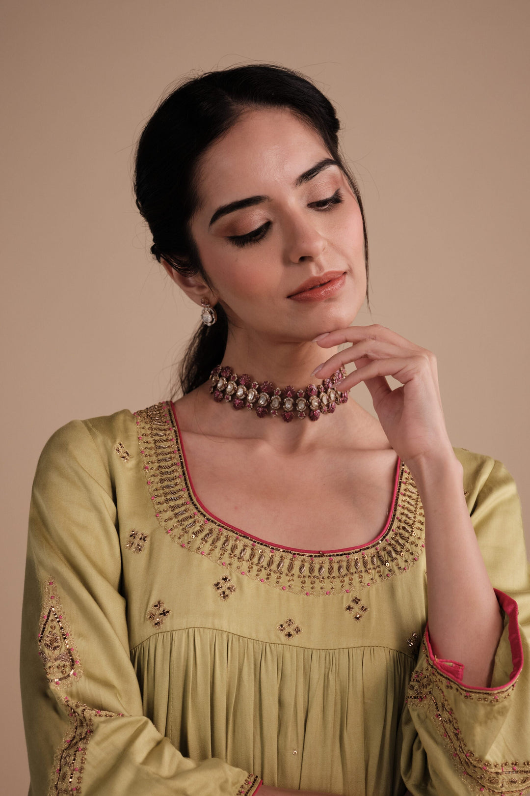 Noor Set in Matcha Green