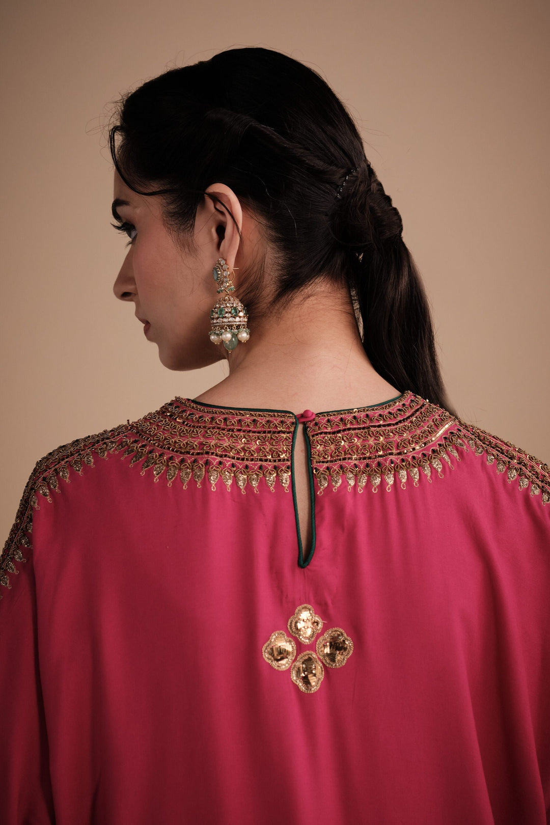 Itrah Set in Rani Pink
