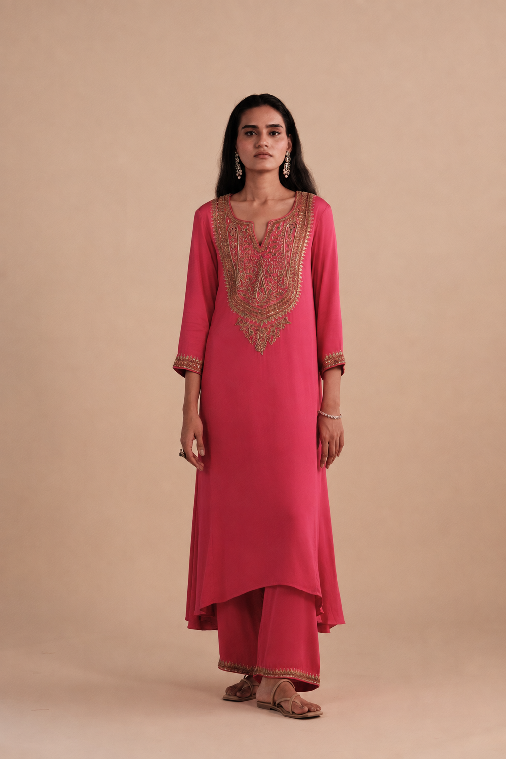 Meera Set in Rani Pink