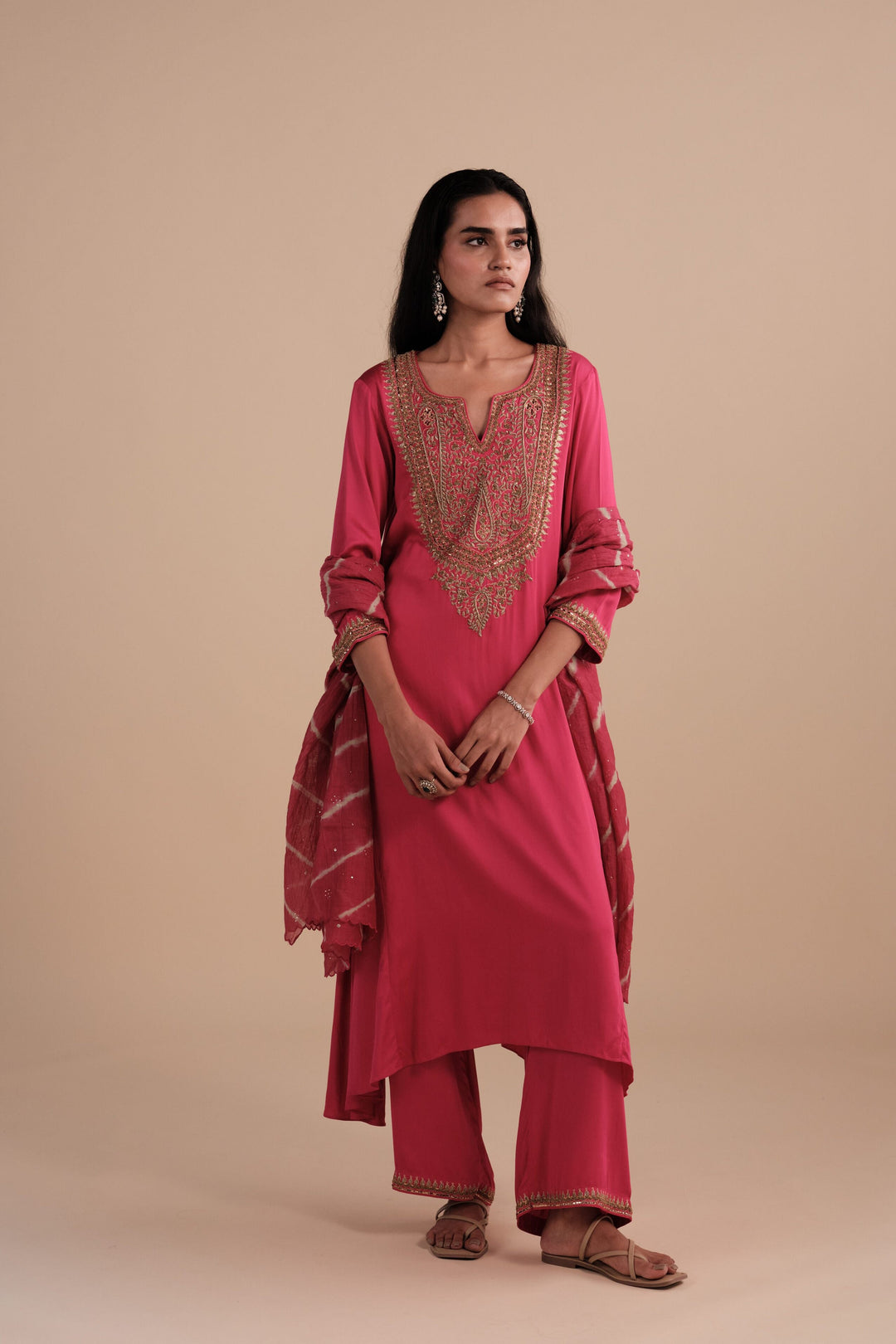 Meera Set in Rani Pink