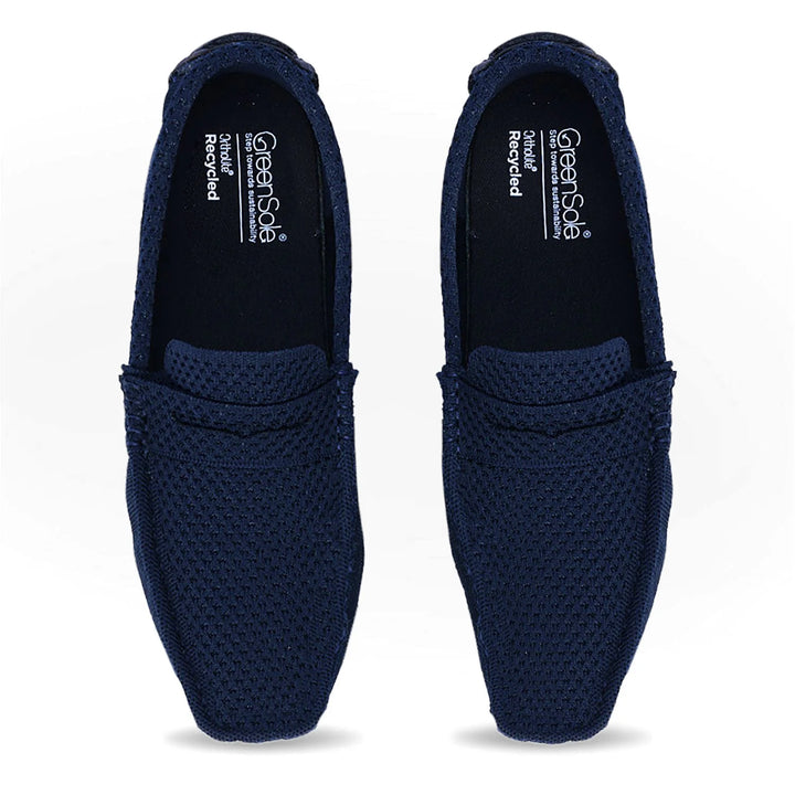 Greensole jet blue moc mens shoes loafers