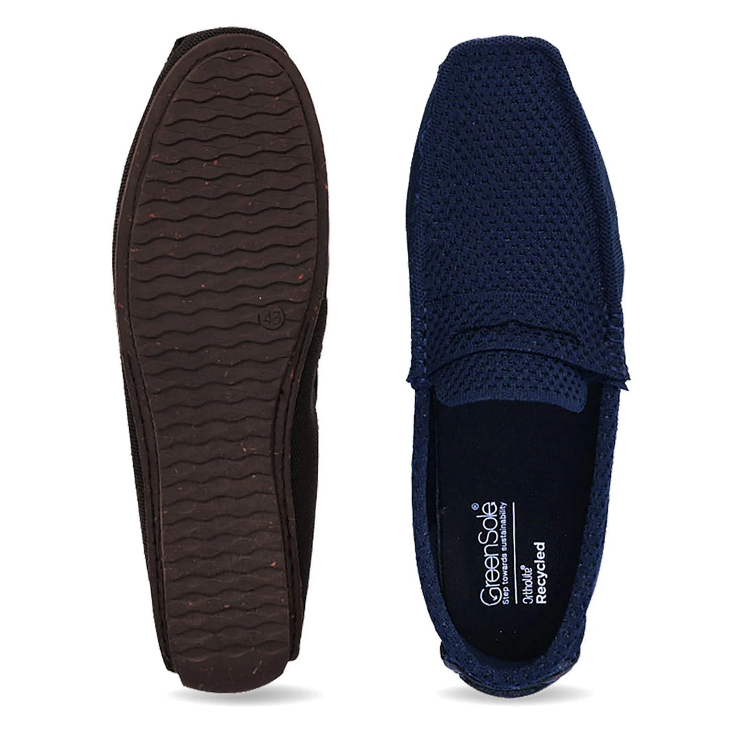 Greensole jet blue moc mens shoes loafers