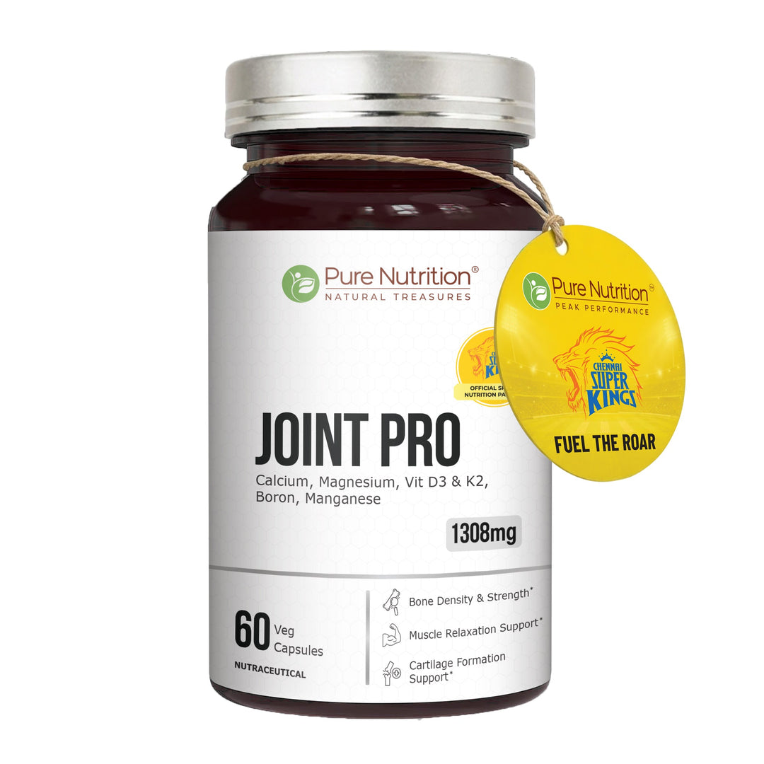 Pure Nutrition Joint Pro Calcium Magnesium Vitamin D3 & K2 Supplement with Boron & Manganese | 60 Veg Capsules