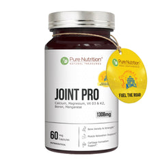 Pure Nutrition Joint Pro Calcium Magnesium Vitamin D3 & K2 Supplement with Boron & Manganese | 60 Veg Capsules