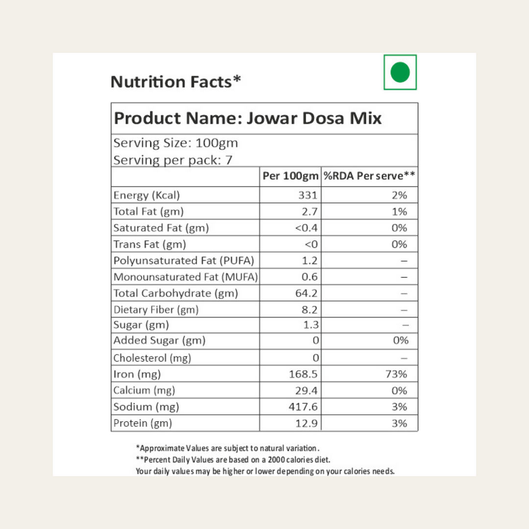 Jowar Dosa Mix 650 g
