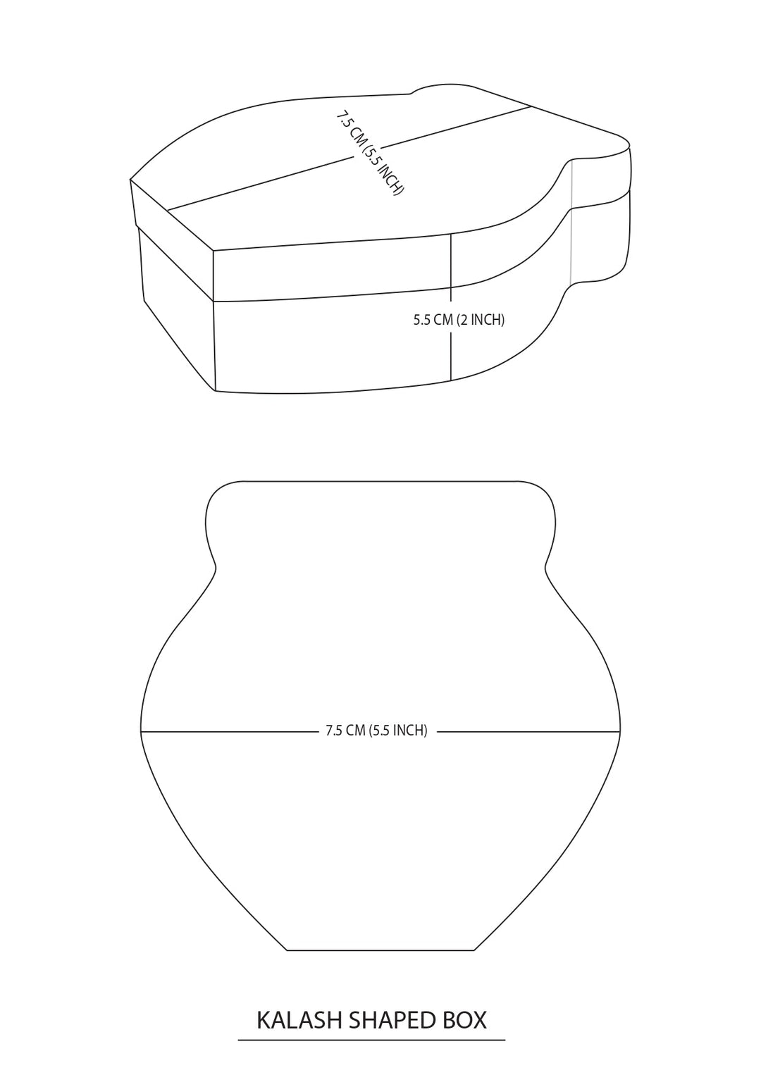 Kalash Shape Box S/2
