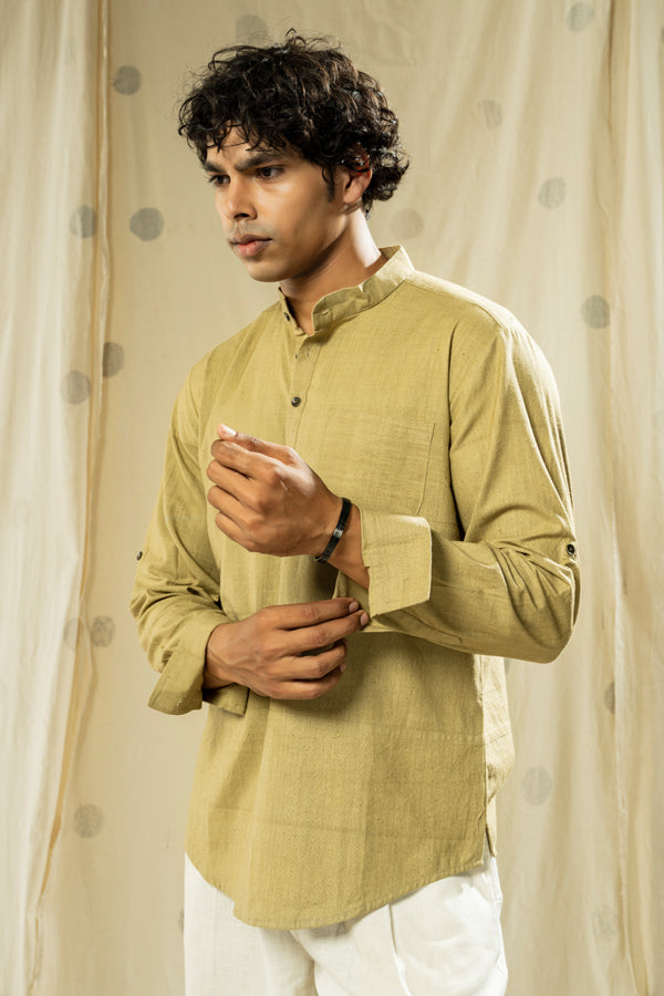 Handwoven Heritage- Green Essential Men&