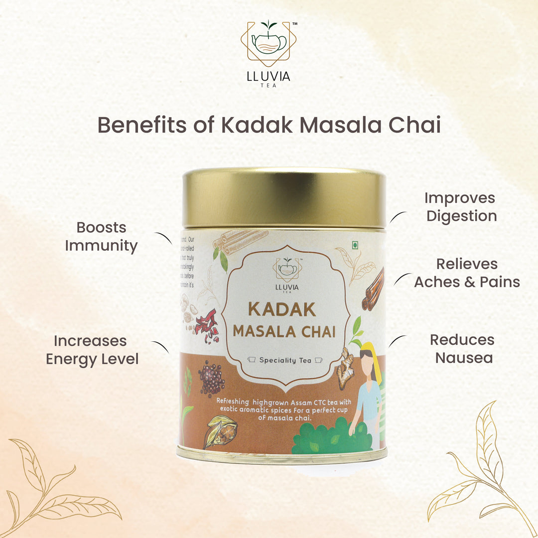 Lluvia Tea Kadak masala chai | improves metabolism & immunity| 70g