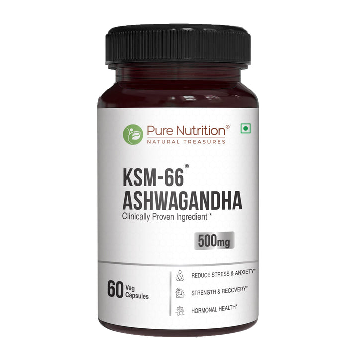 KSM-66 Ashwagandha 500mg  Standardized Root Extract | Stress & Vitality
