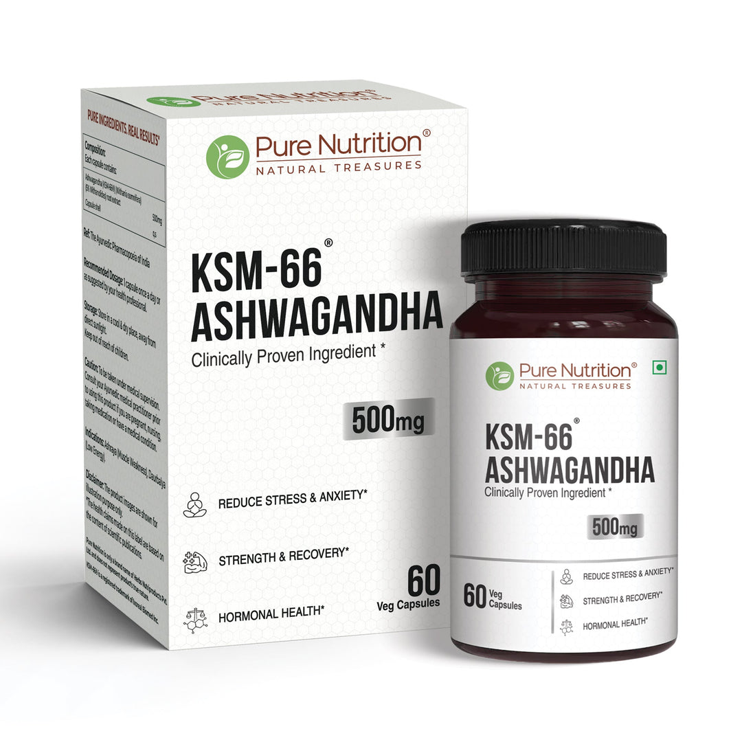 KSM-66 Ashwagandha 500mg  Standardized Root Extract | Stress & Vitality