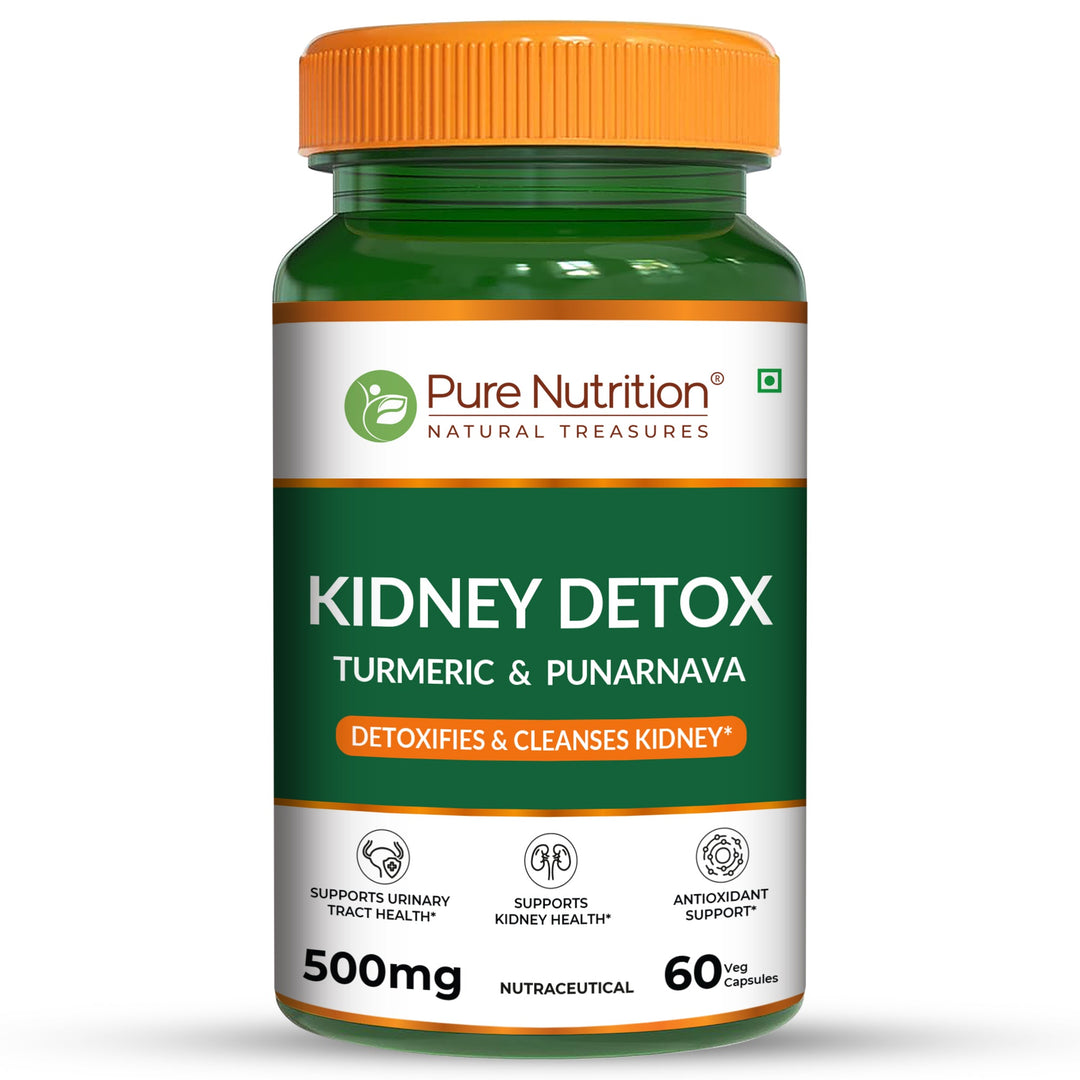 Kidney Wellness Support | Turmeric & Punarnava | 500mg | 60 Capsules